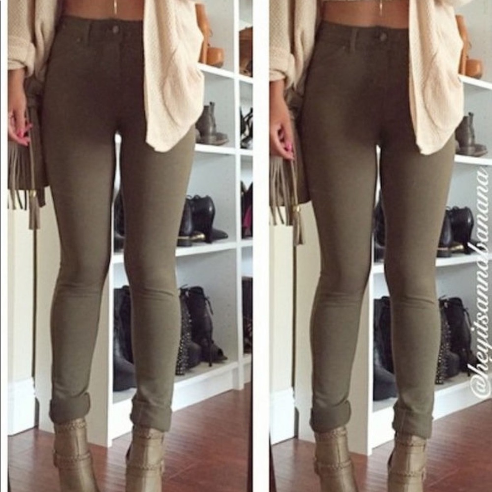 Olive Green Jeggings